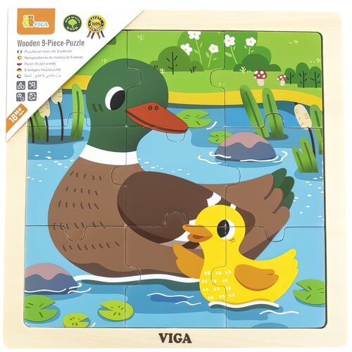 Puzzle VIGA Na podkładce: Kaczka 44621 (9 elementów)