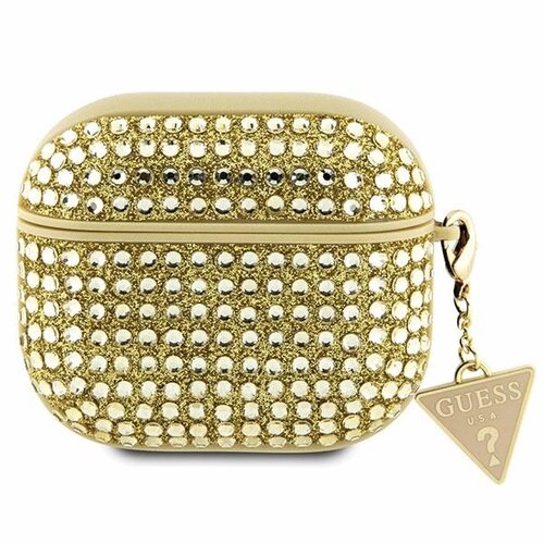 Etui GUESS Rhinestone do Apple AirPods 3 Złoty