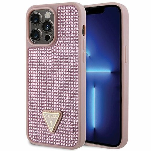 Etui GUESS Rhinestone do Apple iPhone 14 Pro Max Różowy
