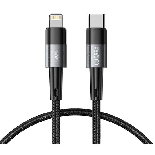 Kabel USB-C - Lightning TECH-PROTECT UltraBoost PD20W/3A 0.25m Szary