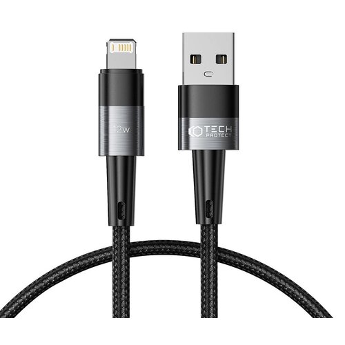 Kabel USB - Lightning TECH-PROTECT UltraBoost 12W/2.4A 0.25 m Szary