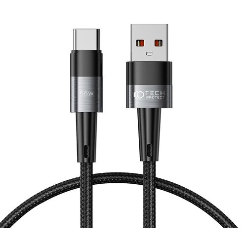 Kabel USB - USB-C TECH-PROTECT UltraBoost 66W/6A 0.25 m Szary