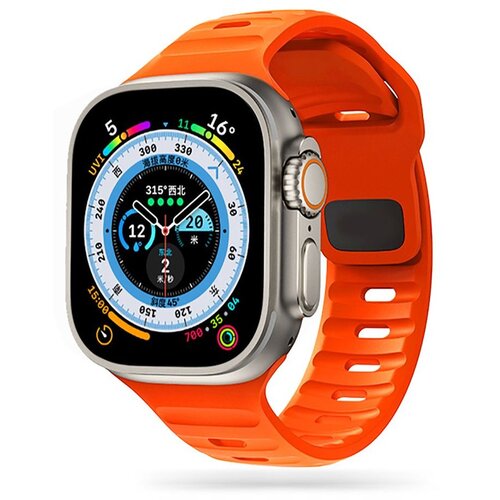 Pasek TECH-PROTECT IconBand Line do Apple Watch 6/7/8/9/10/SE/Ultra 1/2 (44/45/46/49mm) Pomarańczowy