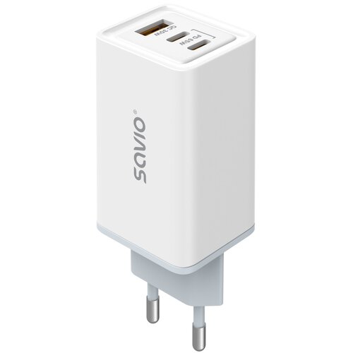 Ładowarka sieciowa SAVIO LA-07 GaN 65W Biały