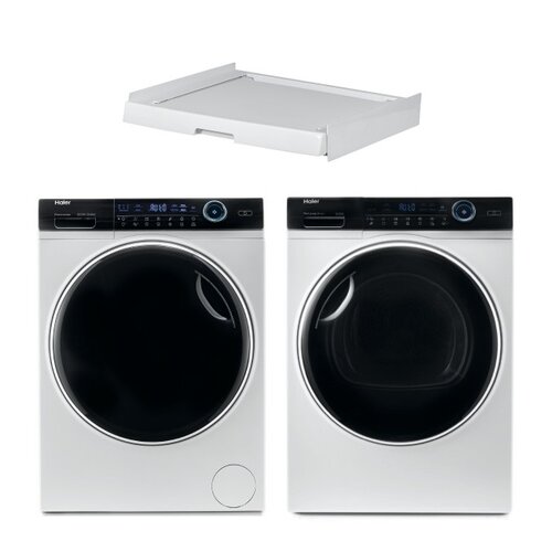 Pralka HAIER I-Pro 7 HW90-B14979 9 kg 1400 obr A + Suszarka HAIER I-Pro 7 HD90-A3979 + Łącznik HAIER Stacking Kit