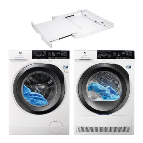 Pralka ELECTROLUX EW7F248ASP 8kg 1400 obr A + Suszarka ELECTROLUX MEW9H28M8BP + Łącznik uniwersalny STA9GW3