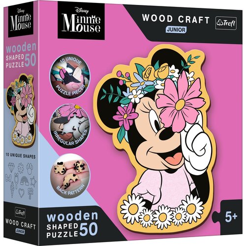 Puzzle TREFL Wood Craft Junior Myszka Minnie W świecie Minnie 20200 (50 elementów)