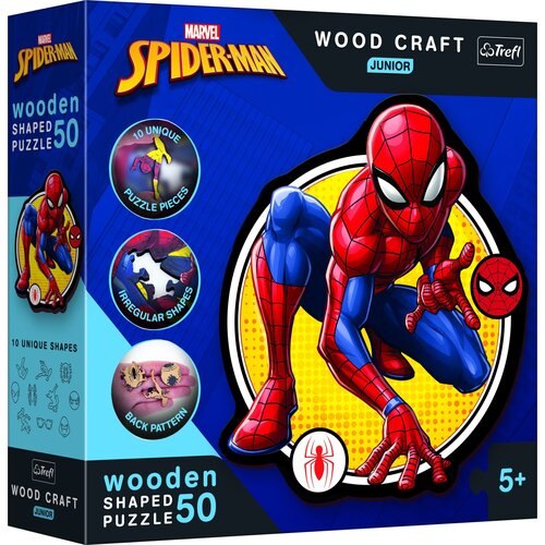 Puzzle TREFL Wood Craft Moc Spidermana 20204 (50 elementów)