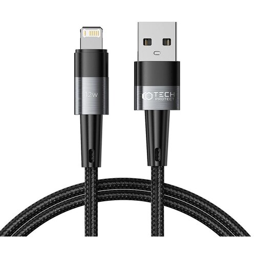 Kabel USB - Lightning TECH-PROTECT UltraBoost 12W/2.4A 1 m Szary