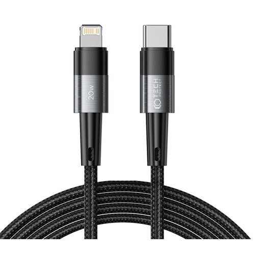 Kabel USB-C - Lightning TECH-PROTECT UltraBoost PD20W/3A 2 m Szary