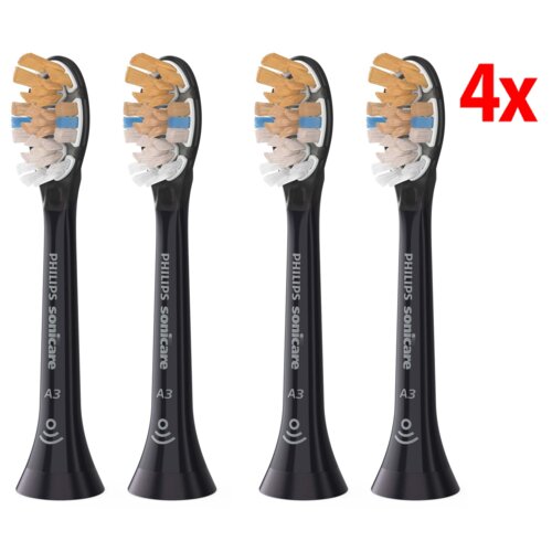 Oryginalne końcówki Philips Sonicare HX9094/11 Miękkie włókna (4 szt. zapas na rok) (Kompleksowa zaawansowana pielęgnacja)