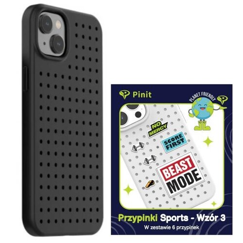 Etui PINIT Dynamic do Apple iPhone 14 Plus Czarny + Pinit Sports Pin (Wzór 3)