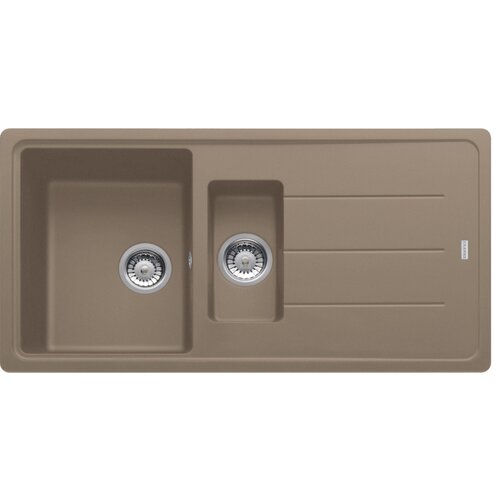 Zlewozmywak półtorakomorowy z ociekaczem FRANKE Basis BFG 651-97 114.0676.273 Cappuccino 50x97
