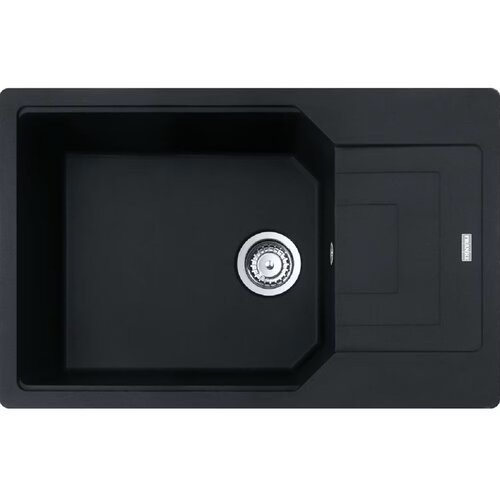 Zlewozmywak jednokomorowy z ociekaczem FRANKE Urban UBG 611-78 XL 114.0687.282 Czarny matowy 50x78