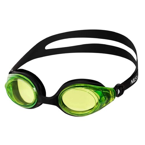 Okulary pływackie NILS AQUA NQG600AF Czarno-zielony filtr UV