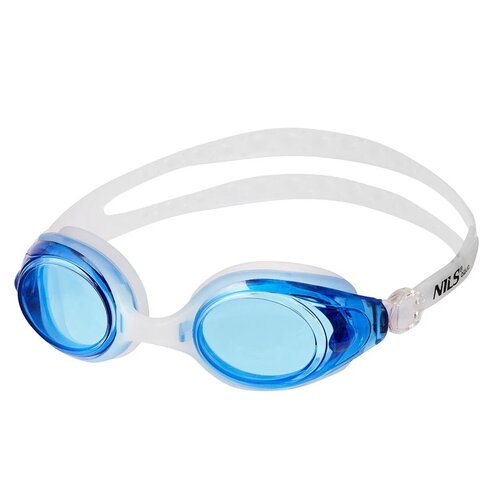 Okulary pływackie NILS AQUA NQG600AF Biało-niebieski filtr UV