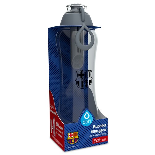 Butelka filtrująca DAFI Soft FC Barcelona 500 ml Stalowy