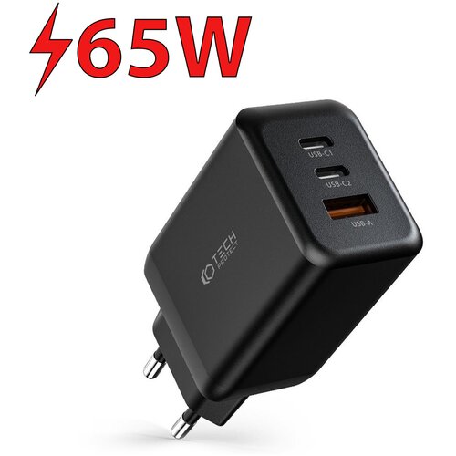 Ładowarka sieciowa TECH-PROTECT C65W PD65W/QC3.0 Czarny