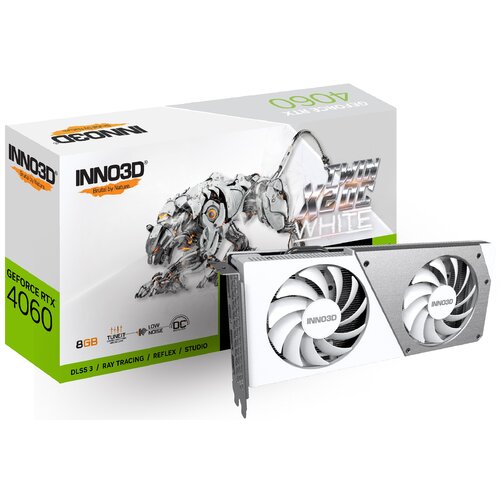 Karta graficzna INNO3D GeForce RTX 4060 Twin X2 OC White 8GB DLSS 3