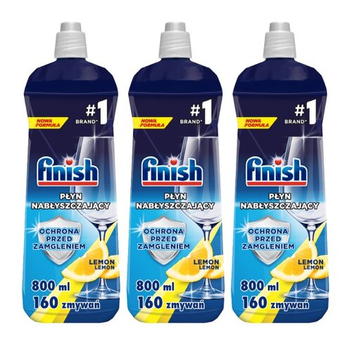 Nabłyszczacz do zmywarek FINISH Shine Protect Cytrynowy 3 x 800 ml