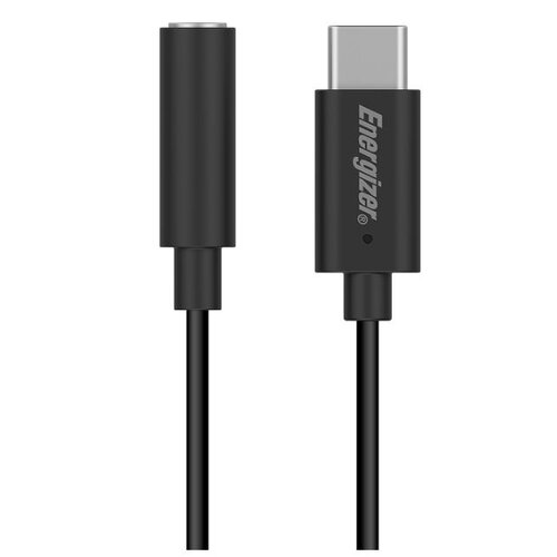 Adapter USB Typ-C - Jack 3.5 mm ENERGIZER Ultimate 0.11m Czarny
