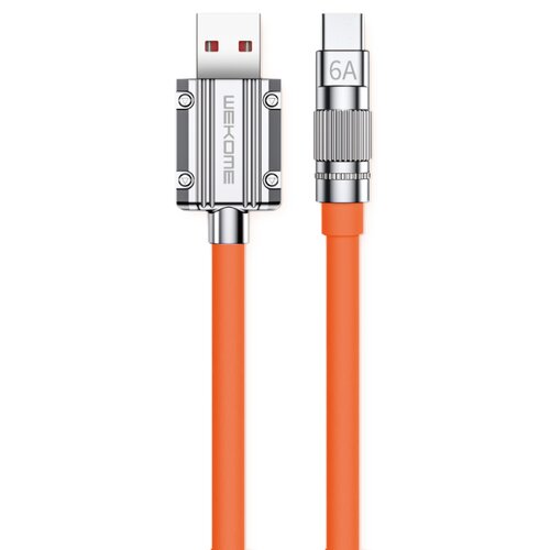 Kabel USB - USB-C WEKOME WDC-186 Wingle Series 1 m Pomarańczowy