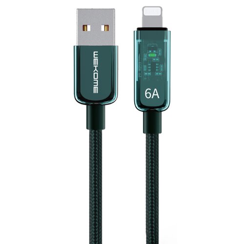 Kabel USB - Lightning WEKOME WDC-180 Vanguard Series 1 m Zielony