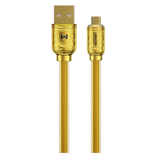 Kabel USB - Micro USB WEKOME WDC-161 Sakin Series 1 m Złoty