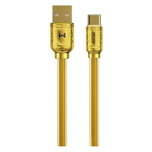 Kabel USB - USB-C WEKOME WDC-161 Sakin Series 1 m Złoty