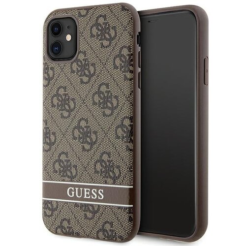 Etui GUESS 4G Stripe do Apple iPhone 11/Xr Brązowy