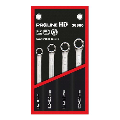 Zestaw kluczy oczkowych Torx PROLINE HD 36680