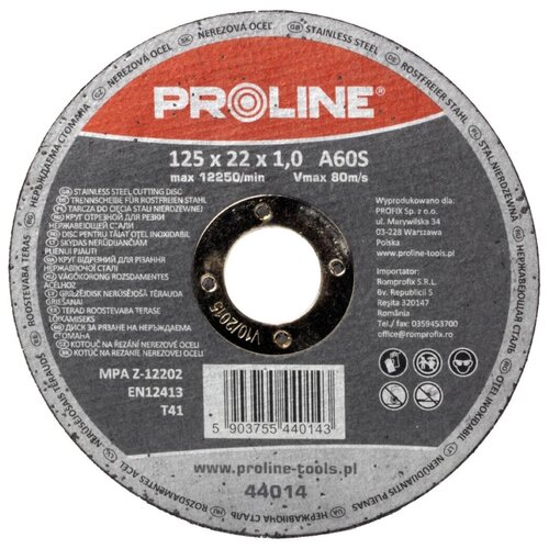 Tarcza do cięcia PROLINE 44014 125 mm