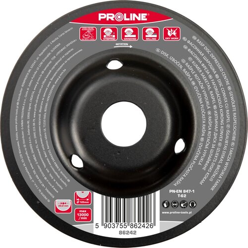 Tarcza wypukła tarnik PROLINE 86242 125 mm