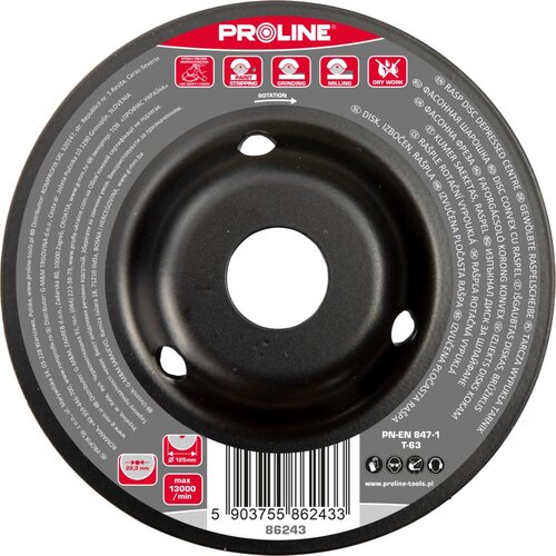 Tarcza wypukła tarnik PROLINE 86243 125 mm