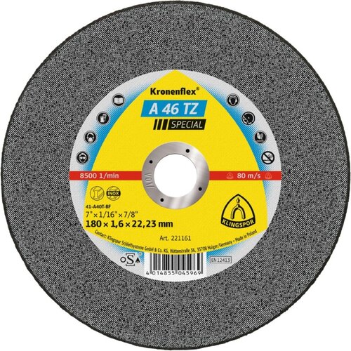 Tarcza do cięcia KLINGSPOR A 46 TZ Special 221161 180 mm