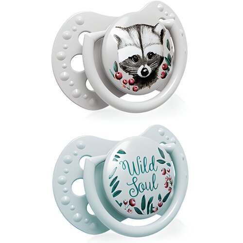 Smoczek LOVI Wild Soul Boy 22/881boy 0-2 m Szary (2 sztuki)