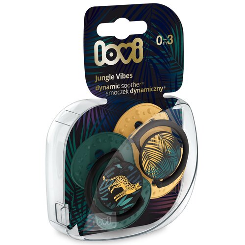 Smoczek LOVI Jungle Vibes Boy 22901 0-3 m Wielokolorowy (2 sztuki)