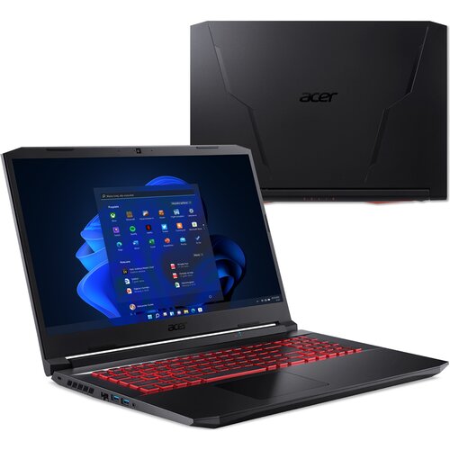 Laptop ACER Nitro 5 AN517-54-5232 17.3" IPS 144Hz i5-11400H 16GB RAM 512GB SSD GeForce RTX3050 Windows 11 Home