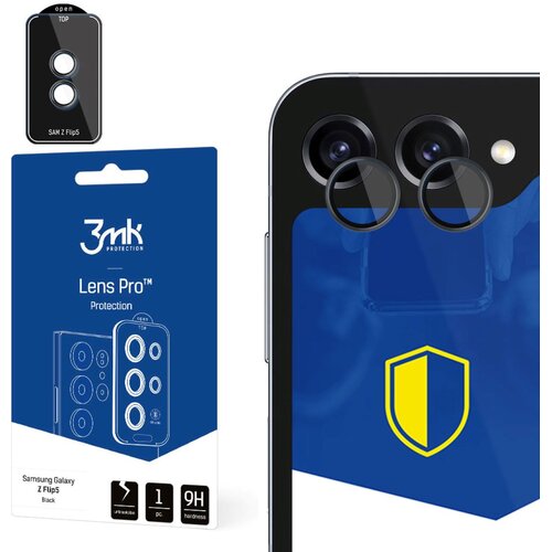Szkło hartowane na obiektyw 3MK Lens Protection Pro Camera do Samsung Galaxy Z Flip 5 Czarny