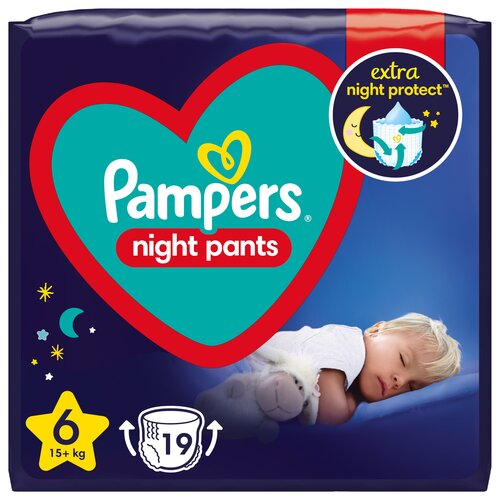 Pieluchomajtki PAMPERS Night Pants 6 (19 szt.)