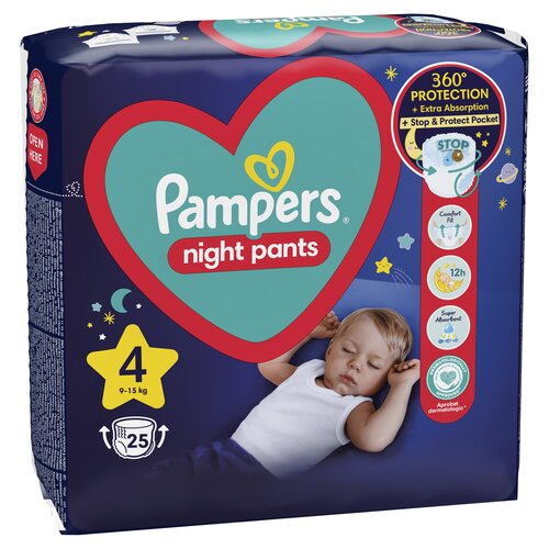 Pieluchomajtki PAMPERS Night Pants 4 (25 szt.)