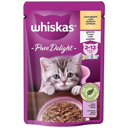 Karma dla kota WHISKAS Pure Delight Junior Kurczak 85 g
