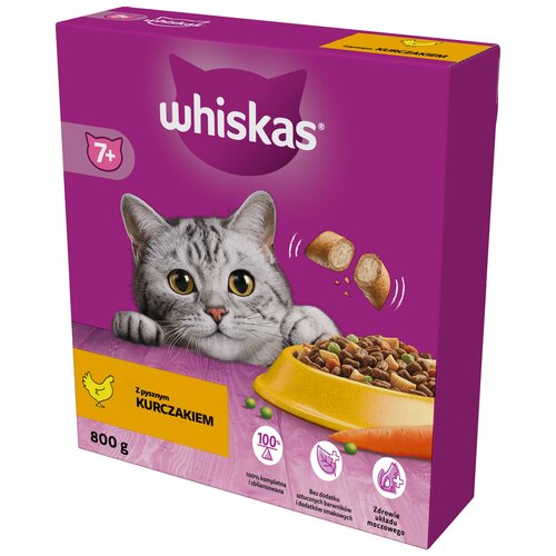 Karma dla kota WHISKAS Senior z kurczakiem 800 g