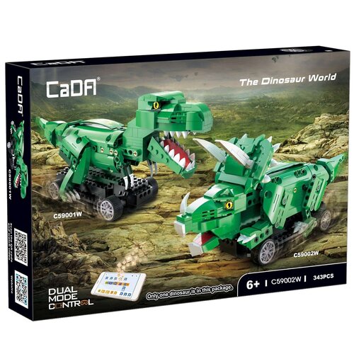 Klocki plastikowe CADA Dinozaur Triceratops Zdalne sterowanie C59002W