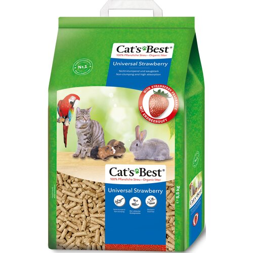 Żwirek dla kota CATS BEST Universal Strawberry 10 L