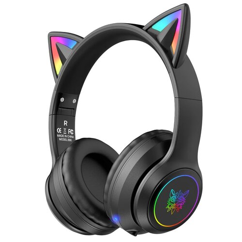 Słuchawki ONIKUMA B90 RGB Bezprzewodowe, Nauszne, Dźwięk przestrzenny Czarny