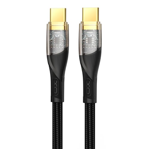Kabel USB-C - USB-C XO Clear NB-Q223B 60W 1 m Czarny