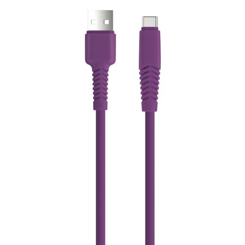 Kabel USB - USB-C XO KSC-C-1.5219 2.1A 1.5 m Fioletowy