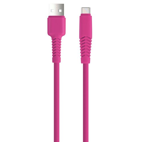 Kabel USB - USB-C XO KSC-C-1.526 2.1A 1.5 m Różowy