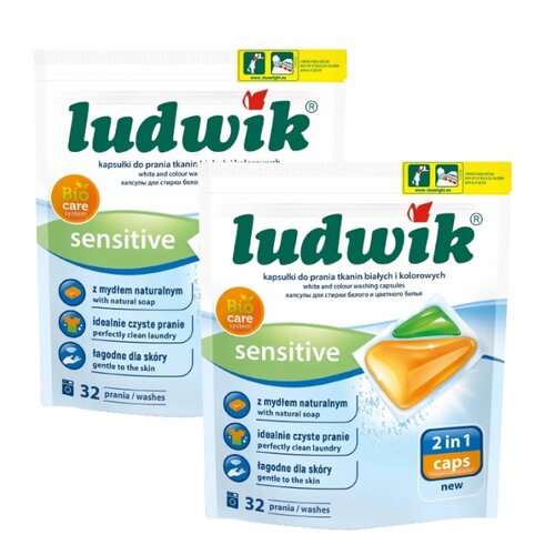 Kapsułki do prania LUDWIK 2in1 Sensitive - 64 szt.